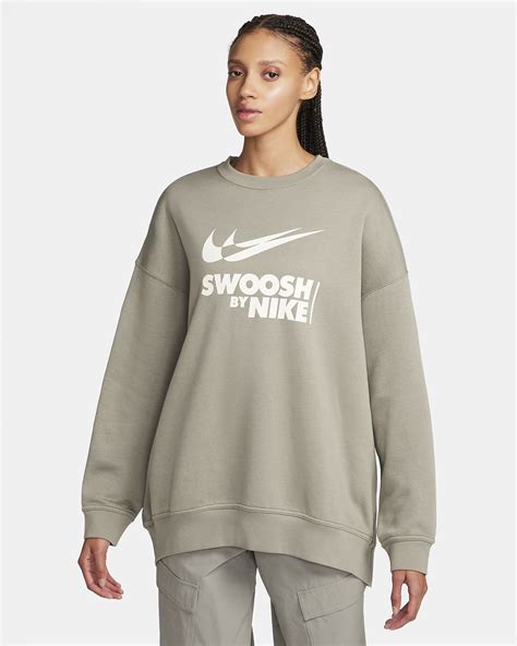 fleeceshirt met ronde hals dames nike|Nike Oversized fleeceshirt met ronde hals voor dames Sportswear.